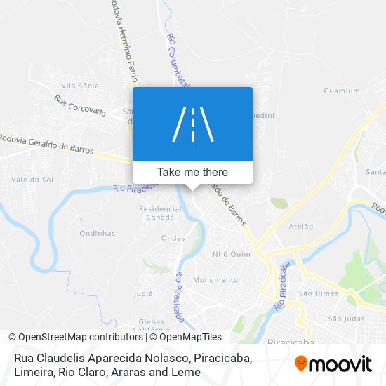 Rua Claudelis Aparecida Nolasco map