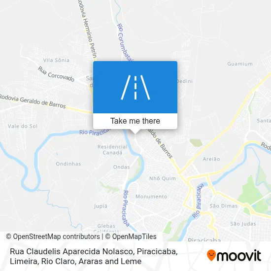 Rua Claudelis Aparecida Nolasco map