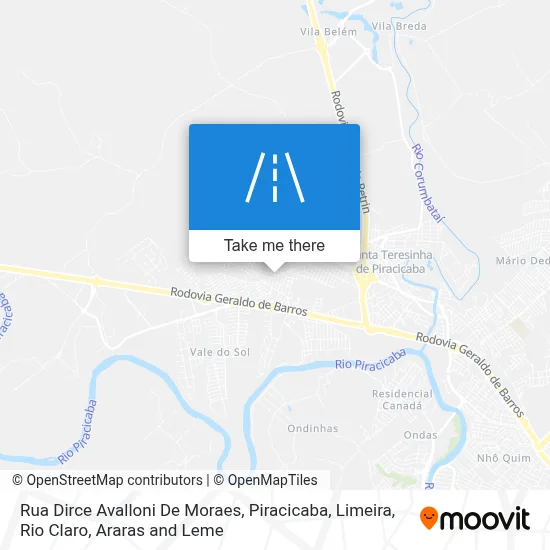 Rua Dirce Avalloni De Moraes map
