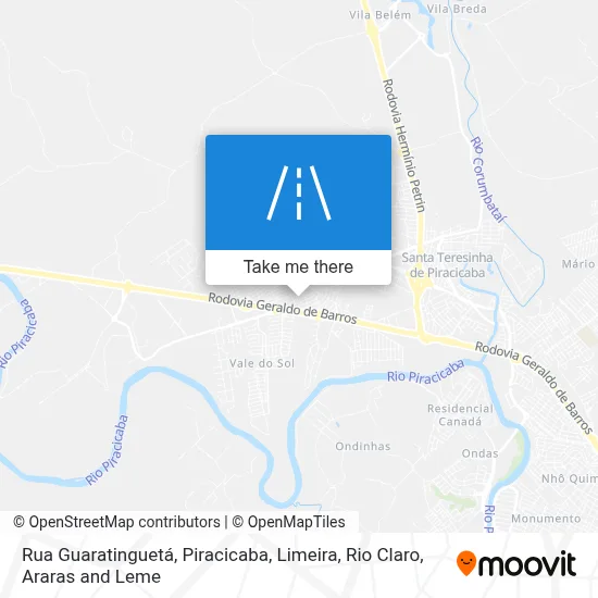 Rua Guaratinguetá map