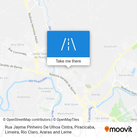 Rua Jayme Pinheiro De Ulhoa Cintra map