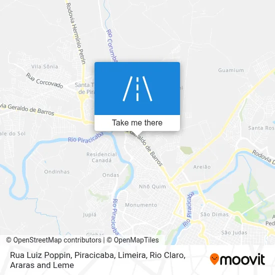 Rua Luiz Poppin map