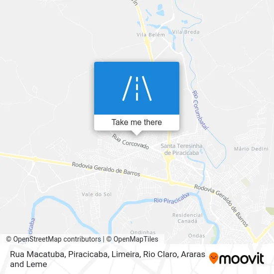 Rua Macatuba map