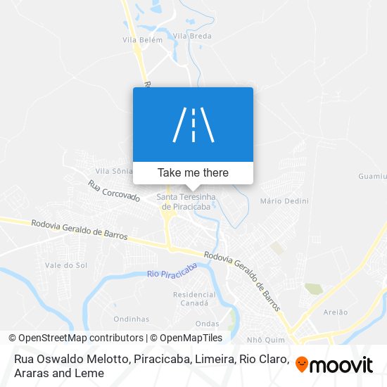 Mapa Rua Oswaldo Melotto