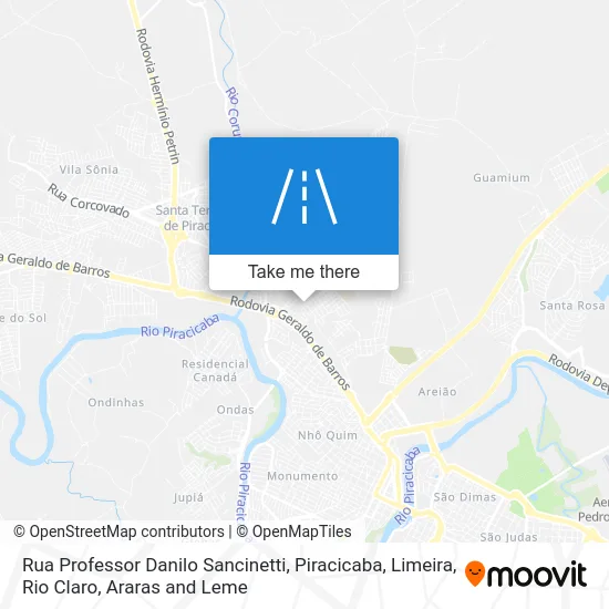 Rua Professor Danilo Sancinetti map