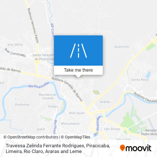 Mapa Travessa Zelinda Ferrante Rodrigues