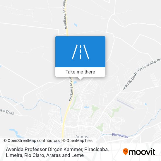 Mapa Avenida Professor Dirçon Kammer