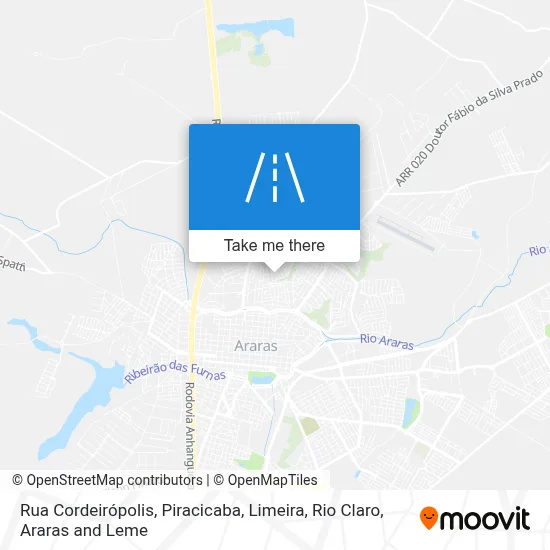 Rua Cordeirópolis map