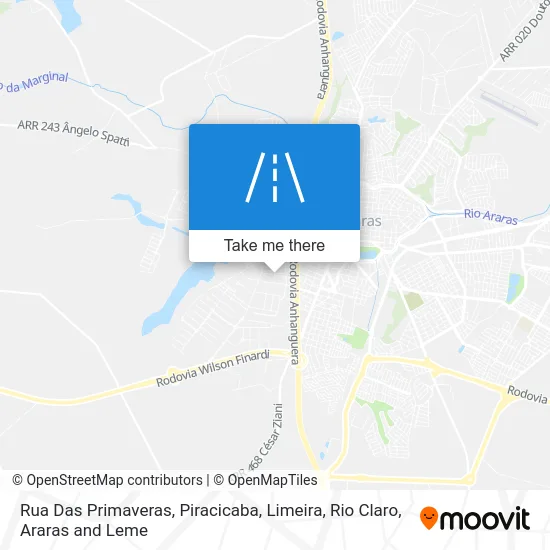 Rua Das Primaveras map