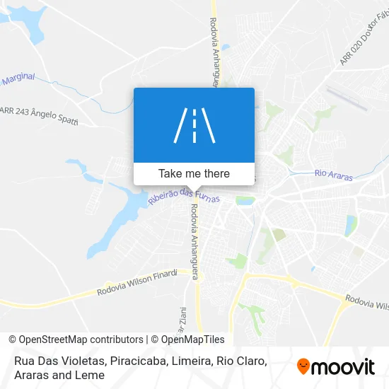 Rua Das Violetas map