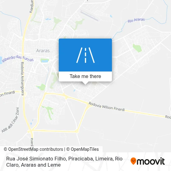 Rua José Simionato Filho map