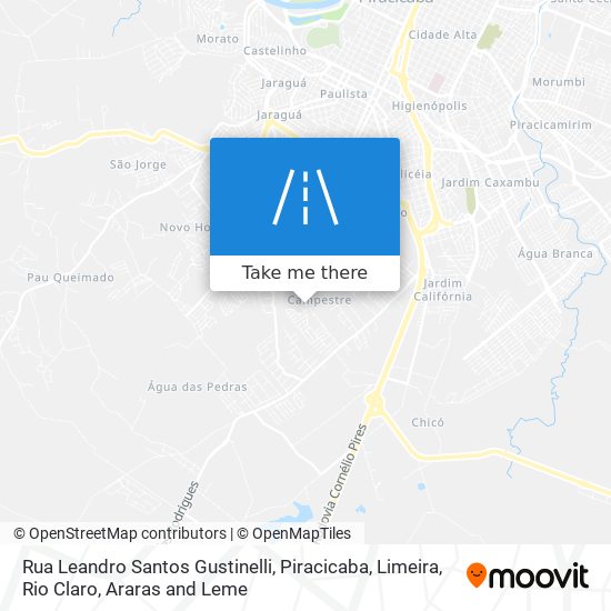 Mapa Rua Leandro Santos Gustinelli