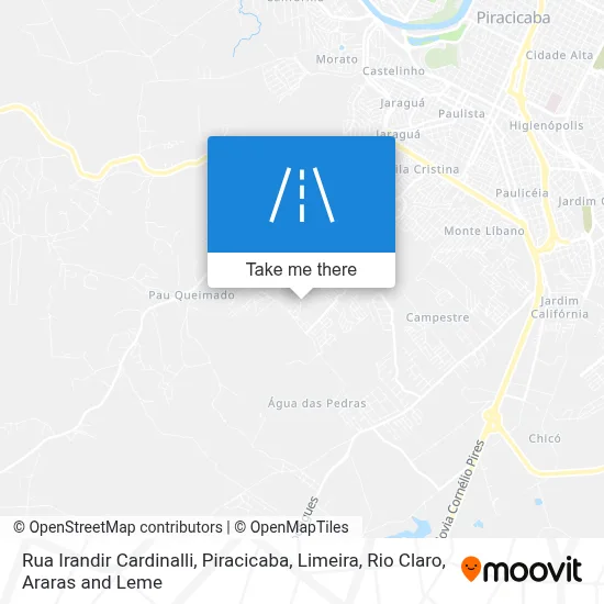 Rua Irandir Cardinalli map