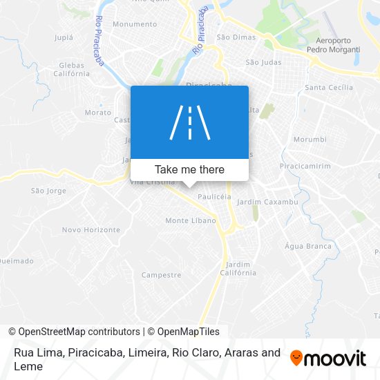 Rua Lima map