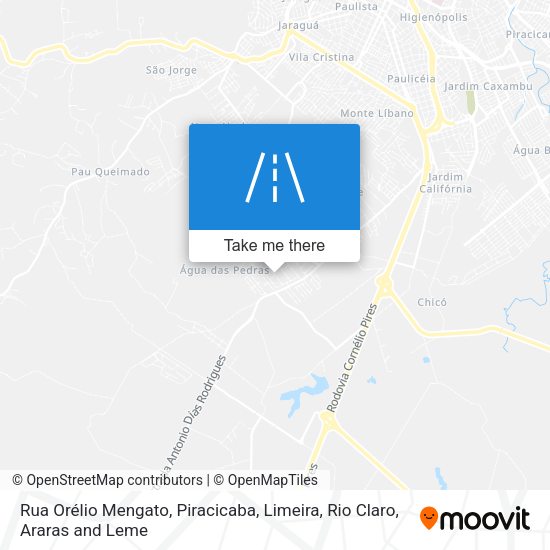 Rua Orélio Mengato map