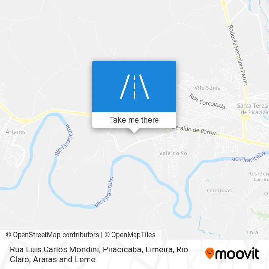 Rua Luis Carlos Mondini map