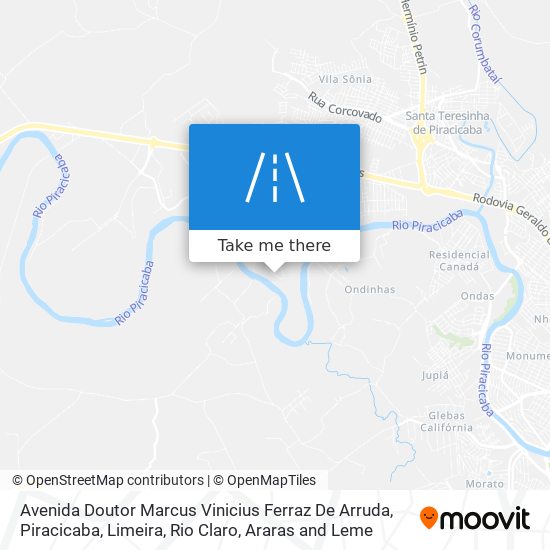 Mapa Avenida Doutor Marcus Vinicius Ferraz De Arruda