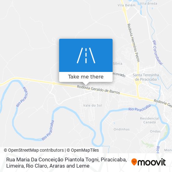 Mapa Rua Maria Da Conceição Piantola Togni