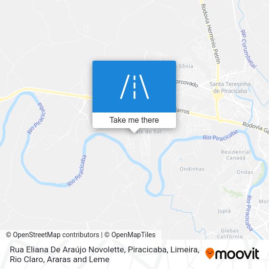 Rua Eliana De Araújo Novolette map