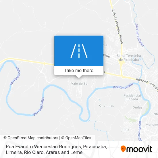 Rua Evandro Wenceslau Rodrigues map