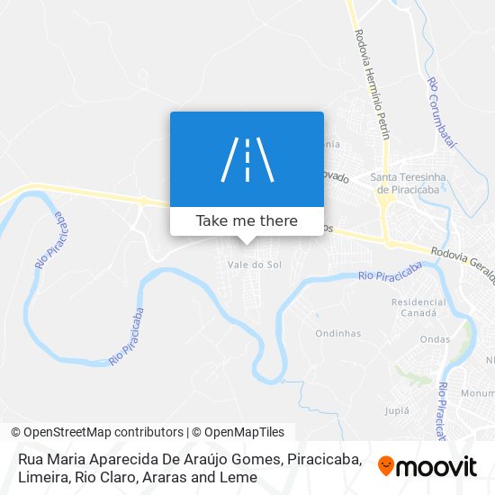 Rua Maria Aparecida De Araújo Gomes map