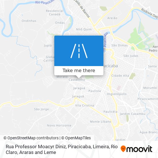 Mapa Rua Professor Moacyr Diniz