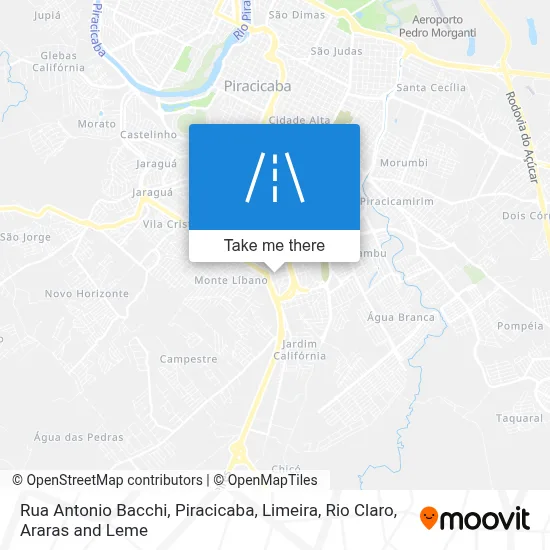 Rua Antonio Bacchi map