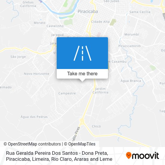 Rua Geralda Pereira Dos Santos - Dona Preta map