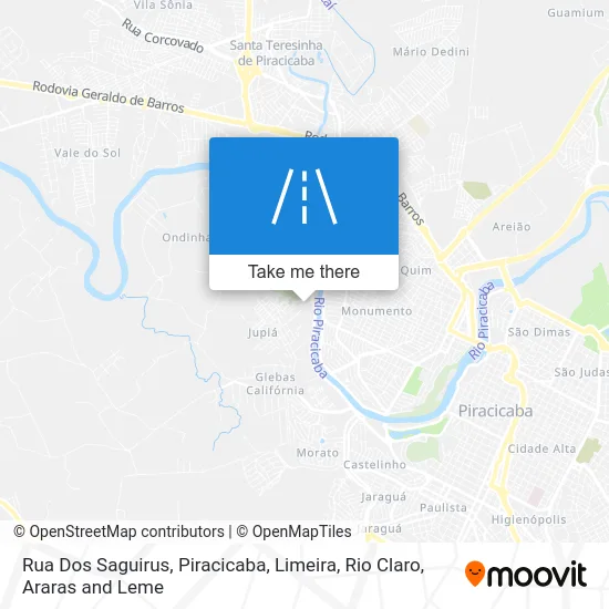 Rua Dos Saguirus map