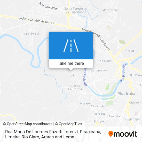 Rua Maria De Lourdes Fuzetti Lorenzi map