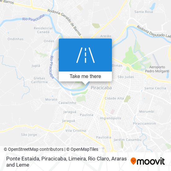 Ponte Estaida map