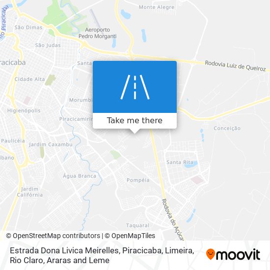 Mapa Estrada Dona Livica Meirelles