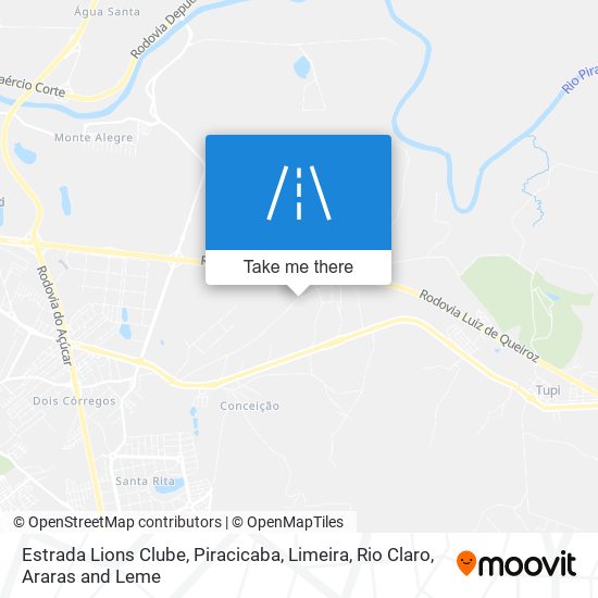 Mapa Estrada Lions Clube