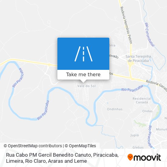 Mapa Rua Cabo PM Gercil Benedito Canuto