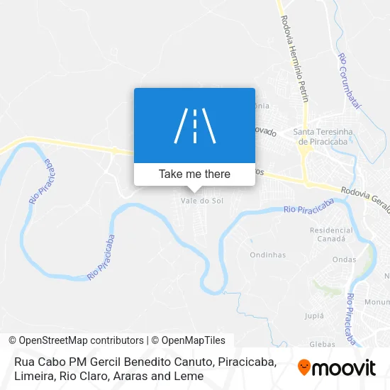 Rua Cabo PM Gercil Benedito Canuto map