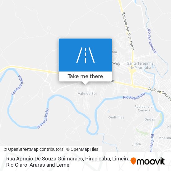 Mapa Rua Aprígio De Souza Guimarães