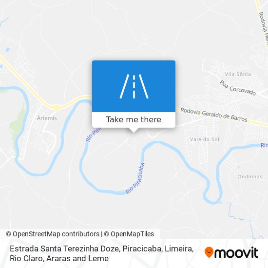 Estrada Santa Terezinha Doze map