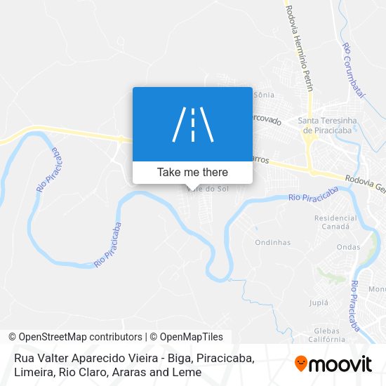 Rua Valter Aparecido Vieira - Biga map