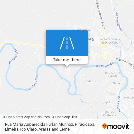 Mapa Rua Maria Apparecida Furlan Munhoz