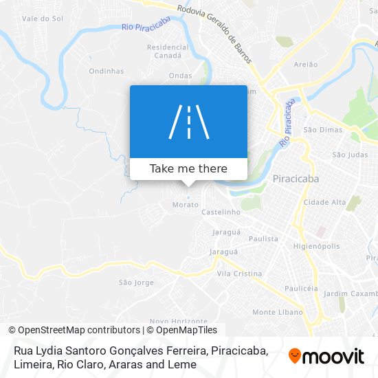 Mapa Rua Lydia Santoro Gonçalves Ferreira