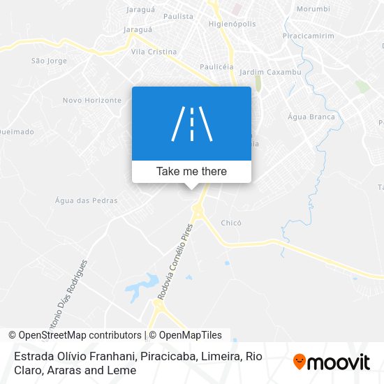 Estrada Olívio Franhani map