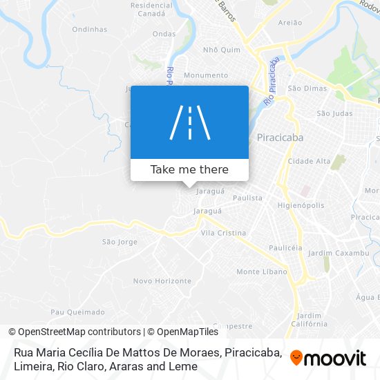 Mapa Rua Maria Cecília De Mattos De Moraes