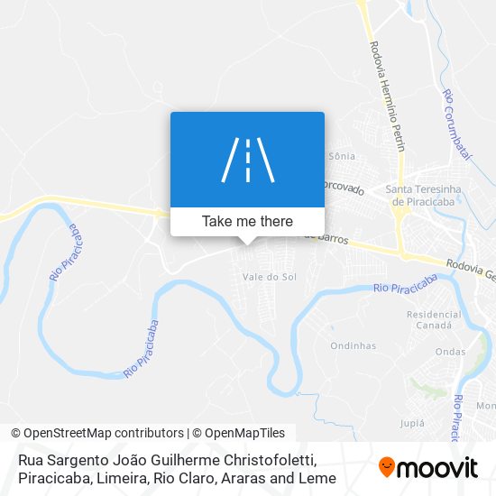 Mapa Rua Sargento João Guilherme Christofoletti