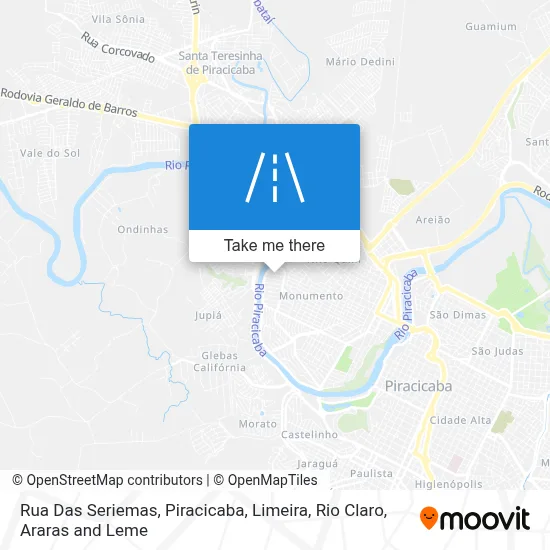 Rua Das Seriemas map