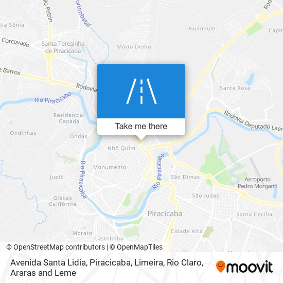 Mapa Avenida Santa Lidia