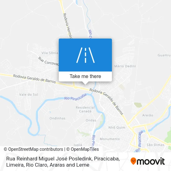 Mapa Rua Reinhard Miguel José Posledink