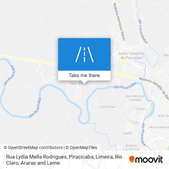 Mapa Rua Lydia Mella Rodrigues