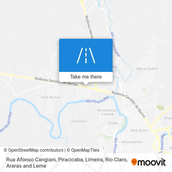 Rua Afonso Cangiani map