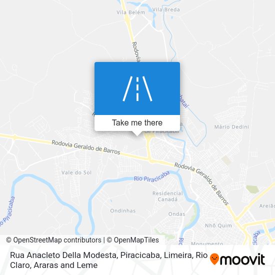 Rua Anacleto Della Modesta map