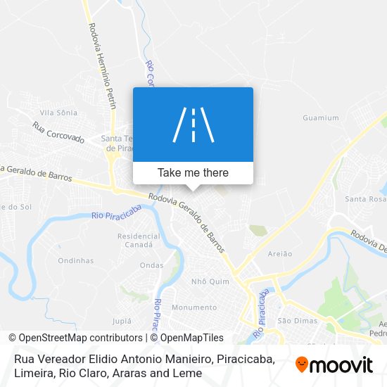 Rua Vereador Elidio Antonio Manieiro map